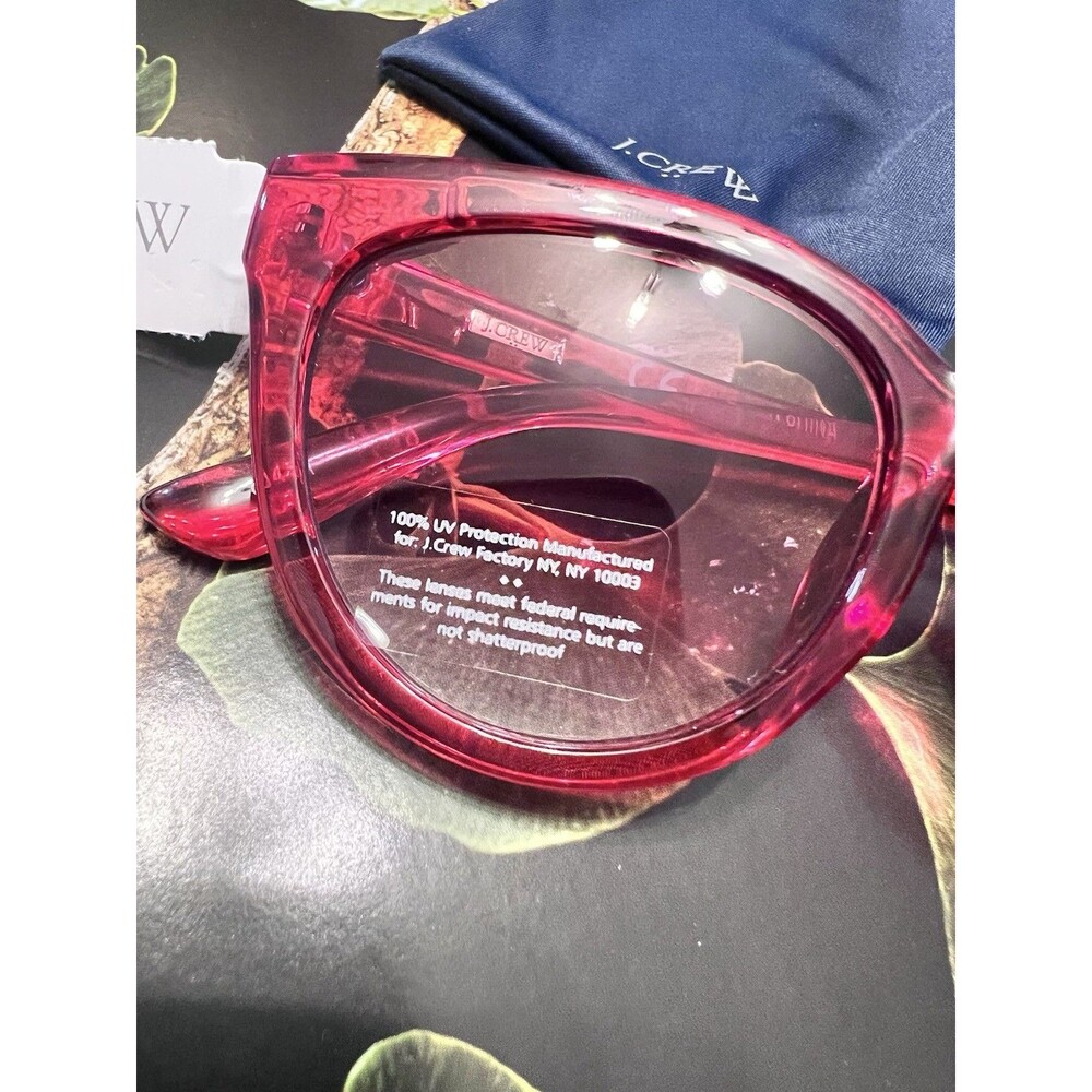 J Crew‎ pink cat eye sunglasses With 100% UV Protection. Comes Cloth Pouch - Picture 12 of 13